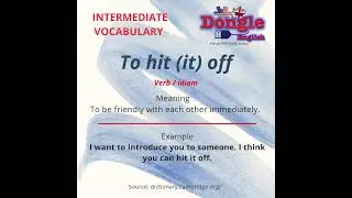 English notes. Intermediate. Hit it off.
