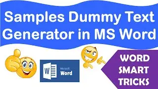 Samples Dummy Text Generator in MS Word