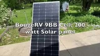 BougeRV 200 watt solar panel. Permanent (or Temporary) install!