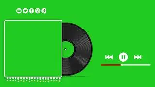 Animated CD Player and Audio Spectrum Green Screen | CD Player Copyright free use 