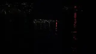 Ялта. Работа маяка ночью. 