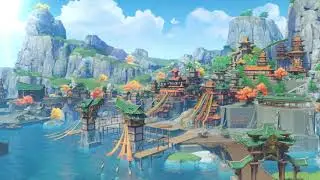 [G. Impact HD Wallpaper] Jade Moon Upon a Sea of Clouds/D.1: OST 079 - Liyue
