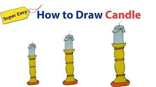 How to Draw Candle Stand  | Easy drawing step by step 