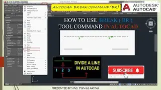 Break Command AutoCAD!!How to use Break command!!what is Break command AutoCAD!!Learn AutoCAD  Hindi