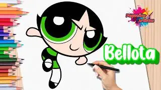 How to Draw and Color Buttercup 💚 The Powerpuff Girls | Step by Step 🎨 Easy Drawing