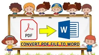 HOW TO CONVERT PDF FILE TO MS WORD || PDF TO WORD