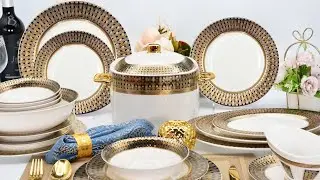 Best embossed gold and silver royal style ceramic tableware Supplier