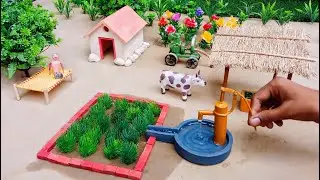 how to make hand pump project farming and cow shad