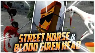 TREVOR HENDERSON'S CREATURES - Street Horse (Pointy Boi) And Blood Siren Head Dupes In GMOD City! 4K