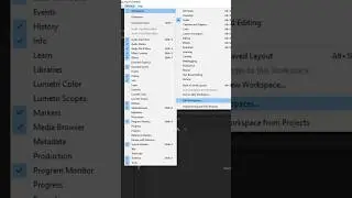 Adobe Premiere Pro Workspace best setup