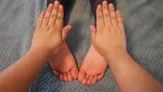 Relaxing ASMR Knuckle Massage on Women's Feet || HD Custom Request