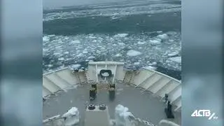 Сахалинский штурман показал шторм в Охотском море