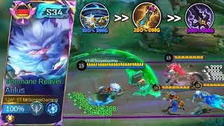EXP LANE AULUS 85% TANK AND TRUE DAMAGE BUILD IS INSANE - GUIDE AULUS EXP LANE BEST BUILD AND EMBLEM