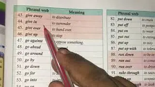 Phrasal verbs meanings hs3251 professional English