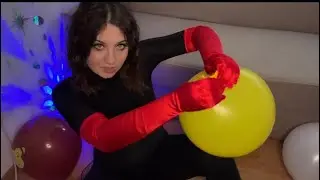 Balloons and Satin Gloves ASMR | Blowing, Popping, Spit Painting 🌹