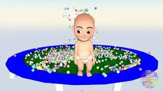 3D Baby Doll Trampoline Play with Color Balls