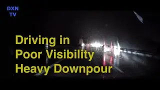 Night drive from Kluang, Malaysia to Tuas using AH2 NS Highway in heavy rain & poor visibility.