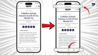 iOS 26: How to Bring Back Safari’s Old Layout (iOS 18 Style in Seconds!)
