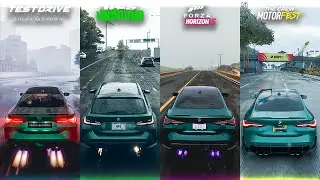 TDU Solar Crown (Demo) vs NFS Unbound vs Forza Horizon 5 vs The Crew Motofest / Sound Comparison /