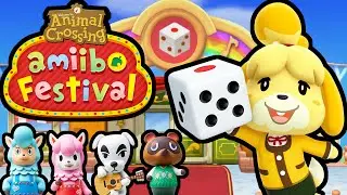 Animal Crossing Amiibo Festival PART 1 Gameplay Walkthrough (Isabelle & Digby November Board) Wii U