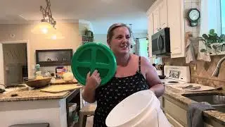 Gamma lid install the easy way....using your weight. We love these for food storage.