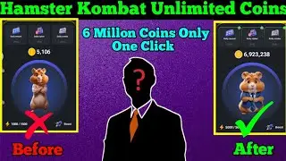Hamster Kombat How to Get 6 Million Coins Only One Click's 100% Working Trick 🪙🔥