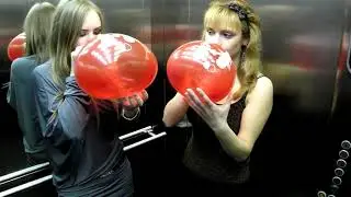 B2P in lift by SEXY girls!!!