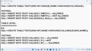 CONSTRAINTS in Oracle SQL Part -2 - Day 27