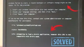 windows failed to start  a recent hardware or software change might be the cause حل مشكلة