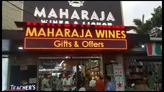 maharaja wines hop arpora, running LED board by easy print goa