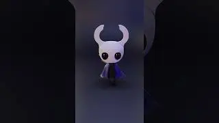 Hollow knight 3D model in blender (before and after) 