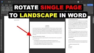 How To Rotate Just One Page Of A Word Document