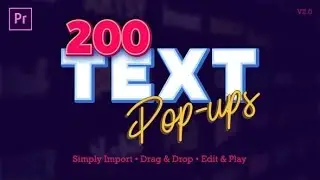 Text Popups ▶▷ Premiere Pro Trends ◁◀