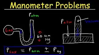 Manometer Pressure Problems, Introduction to Barometers - Measuring Gas & Atmospheric Pressure
