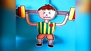Самодельная игрушка "Штангист" для малышей. Вытворяшки
