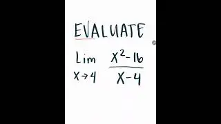 Evaluate the limit (X^2-16)/X-4 as X approaches to 4