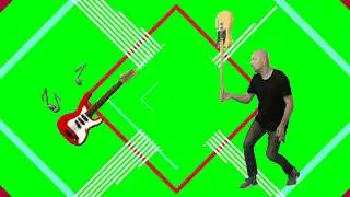 Music Instrument Green Guitar Green Screen Video!!