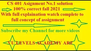 cs401 Assignment No 1 solution 2021 (100% correct )