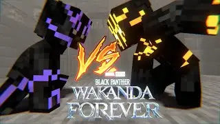 Black Panther fights Killmonger!!!-Wakanda Forever [Minecraft Animation]