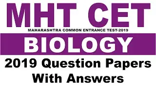 MHTCET 2019 BIOLOGY  Question Papers With Answers