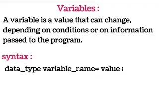 variables in java and it's types . 