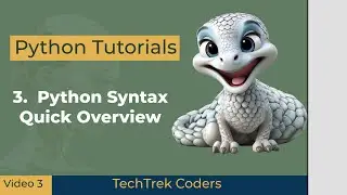 Python Tutorials 3: Python Syntax Quick Overview