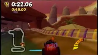 [FWR] Crash Tag Team Racing (PSP) - Dead Heat Fast Lap Speedrun (38.70)