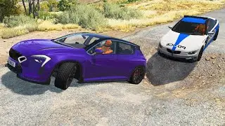 Cars vs Massive Potholes #21 – BeamNG Drive | CRASHhub