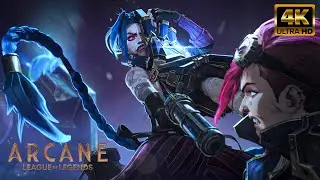 [4K AI] | Arcane Season 2 | Caitlyn and Vi vs Jinx and Sevika 1/2 | UPSCALED