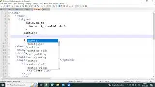 How to add table caption using caption tag in HTML | HTML