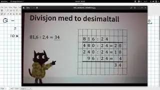 Mathematics  division problem - grade 7 - Asker - Norway