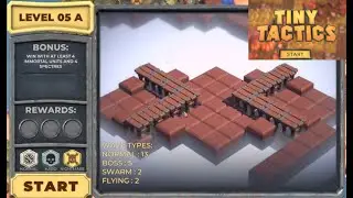Tiny Tactics #29 Beach Level 05A - 4 Immortal & 4 Spectres - Nightmare