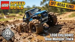LEGO City 60402 Blue Monster Truck 🏎️ | Satisfying Speed Build 🏁