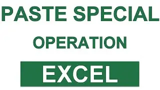 Excel - Paste Special Operation